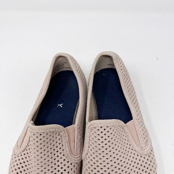 Sperry Womens 6.5 Rose Pink Seaside Perforated Leather Slip On Sneaker Shoe - Picture 8 of 12